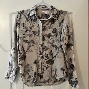 Joe fresh 100% Silk Nature Button Up